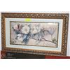 Image 1 : ORNATE GOLD FRAMED FLORAL PRINT