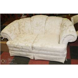 68" CLOTH SOFA, PREVIOUSLY ENJOYED