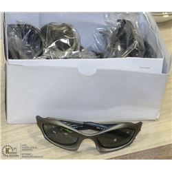 CASE OF DESIGNER SUNGLASSES, GREY FRAMES W/ BLACK