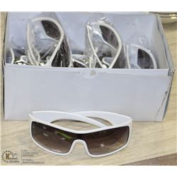 CASE OF DESIGNER SUNGLASSES, UV400 WHITE FRAMES