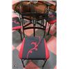 Image 2 : GLASS TOP METAL BASE TABLE WITH 4 CHAIRS