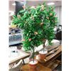 Image 1 : 2 ARTIFICIAL FRUIT TREES, APPROX 4' TALL EACH