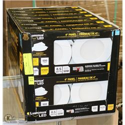 CASE OF 14 LUMINOUS DIMMABLE LED 4" PANEL LIGHTS WITH