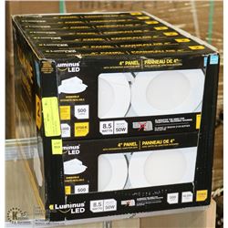 CASE OF 14 LUMINOUS DIMMABLE  LED 4" PANEL LIGHTS WITH
