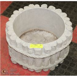 CEMENT LOG STYLE PLANTER