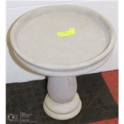2 PIECE CONCRETE BIRD BATH 15"X15"