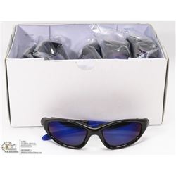 CASE OF DESIGNER SUNGLASSES W/ DARK PURPLE FRAMES