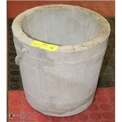 CONCRETE BUCKET PLANT POT 11" WIDE