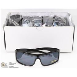 CASE OF DESIGNER SUNGLASSES, UV400 BLACK FRAMES &