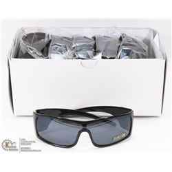 CASE OF DESIGNER SUNGLASSES, UV400 BLACK FRAMES &