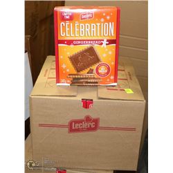 CASE OF LECLERC CHOCOLATE GINGERBREAD COOKIES