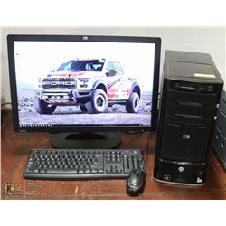 HP COMPUTER TOWER WIN 10/500GB HDD/ 24" HP MONITOR