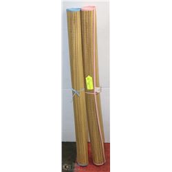 PAIR OF STRAW BEACH MATS