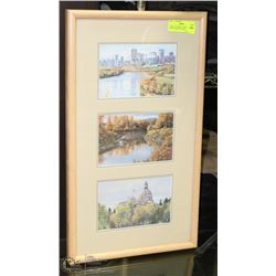 ISABEL LEVESQUE 3 PRINT CITY SCENES SERIES FRAMED