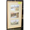 Image 1 : ISABEL LEVESQUE 3 PRINT CITY SCENES SERIES FRAMED