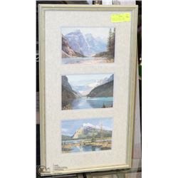 ISABEL LEVESQUE 3 PRINT MOUNTAIN SERIES FRAMED