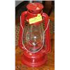 Image 1 : RED LANTERN WITH GLASS GLOBE