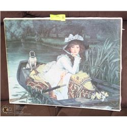 VINTAGE CANVAS PRINT OF A LADY