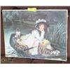 Image 1 : VINTAGE CANVAS PRINT OF A LADY