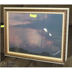 SIGNED FRAMED STORM PRINT