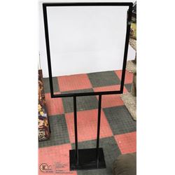 BLACK METAL ADVERTISING STAND 60"X22".