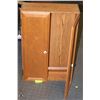 Image 1 : WALL HANGING OAK CABINET WITH ONE SHELF 6"X18"X27"