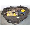 Image 1 : TOOL BAG WITH TOOLS, 18V BATTERIES, NAILER & MORE