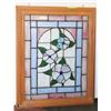 Image 1 : FRAMED STAINED GLASS WINDOW 20"X25"