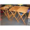 Image 1 : LOT OF 4 OAK TV TABLES