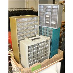 4 CONTAINERS FOR SCREWS & NAILS.