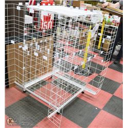 DISPLAY RACK WITH CLIPS , WHITE COLOR