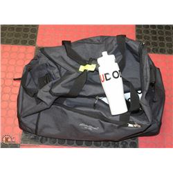 WHEELED EDDIE BAUER GYM BAG FULL OF GYM/SPORTS