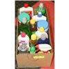 Image 1 : BOX W/MOSTLY NEW HOUSEHOLD CLEANERS - WOOD