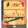 Image 1 : VINTAGE TACKLE BOX WITH CONTENTS