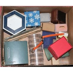BOX WITH JEWELLERY CASES WATCH AND MORE
