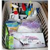 Image 1 : TOTE  OF CLEANING SUPPLIES
