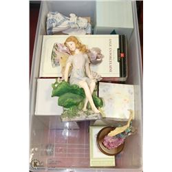 BOX OF ANGEL AND PIXIE ORNAMENTS