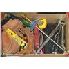 Image 1 : BOX OF ESTATE TOOLS INCL DEWALT TOOL BELT, HAMMER,