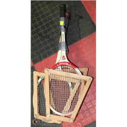 LOT OF VINTAGE TENNIS RACKETS