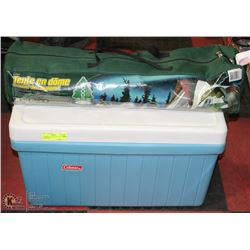 COLEMAN COOLER WITH LOCKER DOME TENT