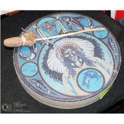 NATIVE AMERICAN CEREMONIAL DRUM