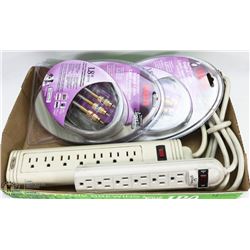 2 SURGE PROTECTOR POWER BARS, NEW DIGITAL VIDEO