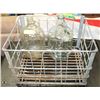 Image 1 : METAL MILK CRATE WITH 2 GAL JUGS