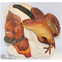 ARAB WITH HAWK BOSSON HEAD