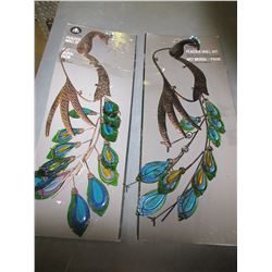 Pair of Peacock wall art