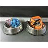 Image 1 : New Pet bundle / 2 Stainless steel Bowls non skid / Braided rope ball &