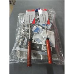 New 10ft x 12ft Reversable Tarp & 2 Coleman telescoping rotisserie hot dog