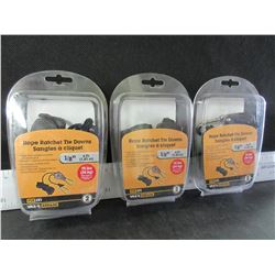 Lot of 3 packs Rope Ratchet Tie Downs