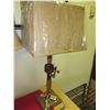 Image 1 : New Fishing Pole Table Lamp with canvas cloth shade / great for man cave or den