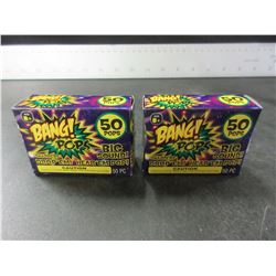 2 New pack of 50 BANG POPS / throw em toss em BIG BANG sound